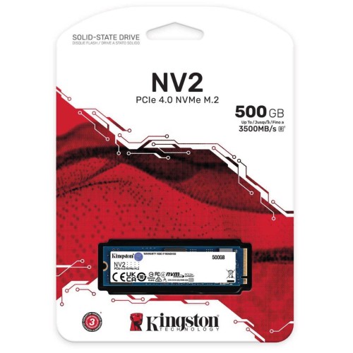 Unidad en estado solido Kingston NV2 NVMe PCIe 4.0 500GB (SNV2S/500G)