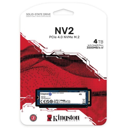 Unidad en estado solido Kingston NV2 NVMe PCIe 4.0 4000GB (4TB) (SNV2S/4000G)