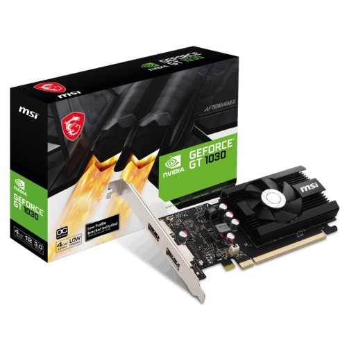 Tarjeta de video MSI GeForce GT 1030 4GD4 LP OC, 4GB DDR4, PCIe Gen 3.0 x16 (Utiliza x4)