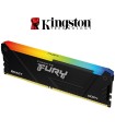 Memoria Kingston Fury Beast RGB BLACK 8GB DDR4, 3200 MHz, PC4-25600, CL16, 1.35V, Non-ECC (KF432C16BB2A/8)