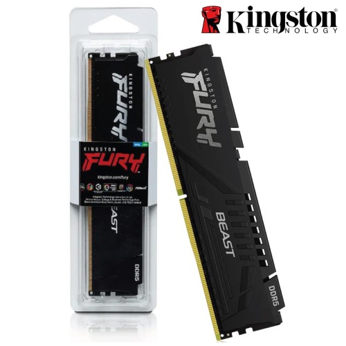 Memoria Kingston Fury Beast 16GB DDR5 4800MHz, PC5-38400 CL38, 1.1V, 288-Pin, XMP 3.0 (KF548C38BB-16)