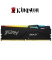 Memoria Kingston Fury Beast 16GB DDR5 5200MHz, PC5-41600 CL40, 1.25V, 288-Pin, XMP 3.0, RGB (KF552C40BBA-16)