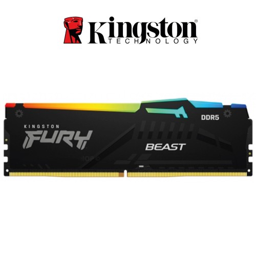 Memoria Kingston Fury Beast 32GB DDR5 5200MHz, PC5-41600, CL40, 1.25V, 288-Pin, Non-ECC (KF552C40BBA-32)